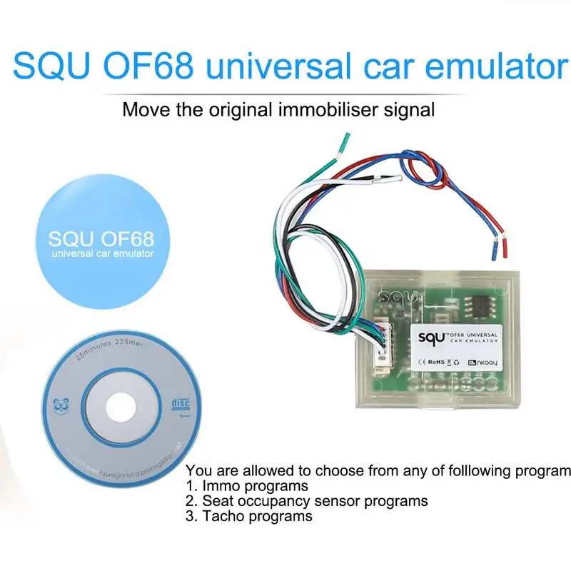 Squ of68 Универсальный Автомобильный эмулятор поддерживает IMMO сиденье датчик занятости тахообразные программы