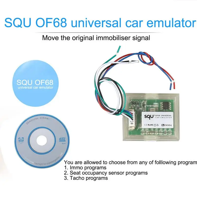 

SQU OF68 Universal Car Emulator Supports IMMO Seat Occupancy Sensor Tacho Programs car detector diagnostic tool