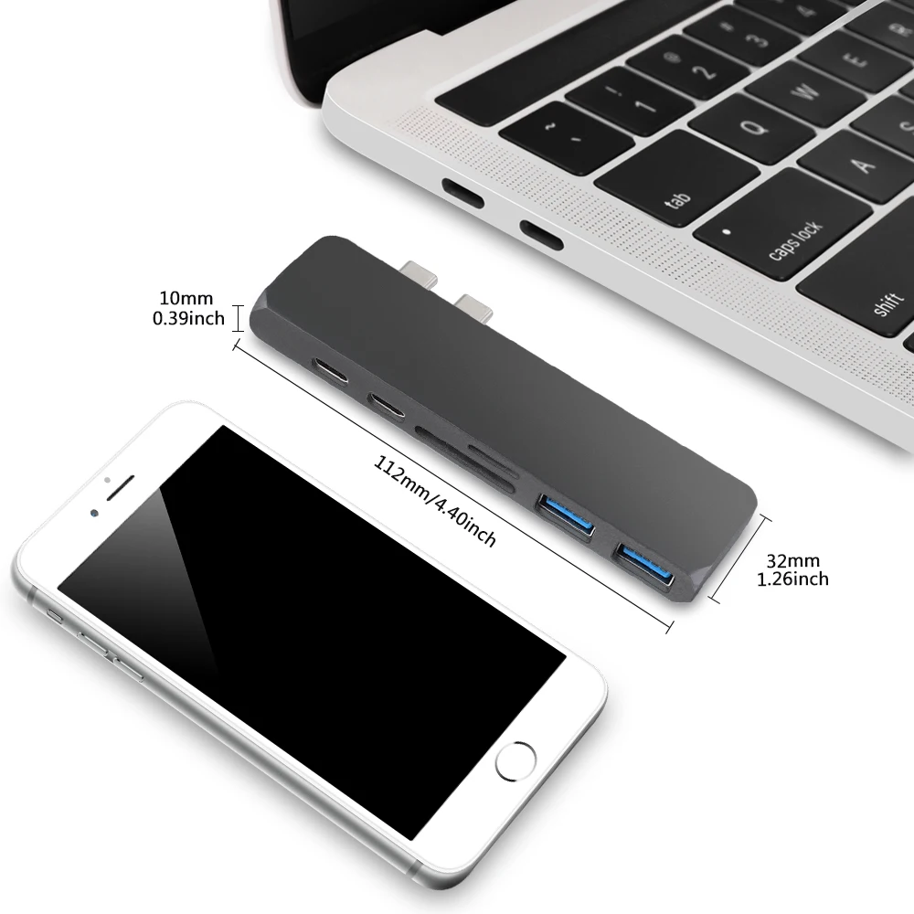 USB Type C концентратор для 4K HDMI адаптер Thunderbolt 3 двойной 1 TF SD PD кардридер нового MacBook Pro