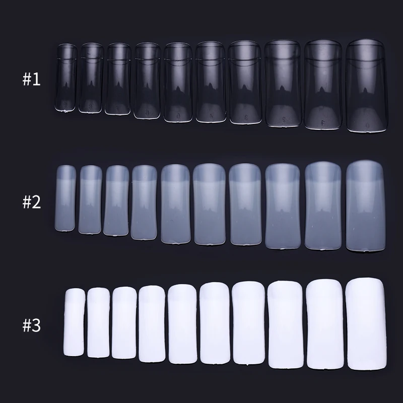 100 шт накладные ногти для маникюра с половинным покрытием, 10 разных размеров, ультра тонкие накладные ногти для маникюра, инструменты для самостоятельного маникюра