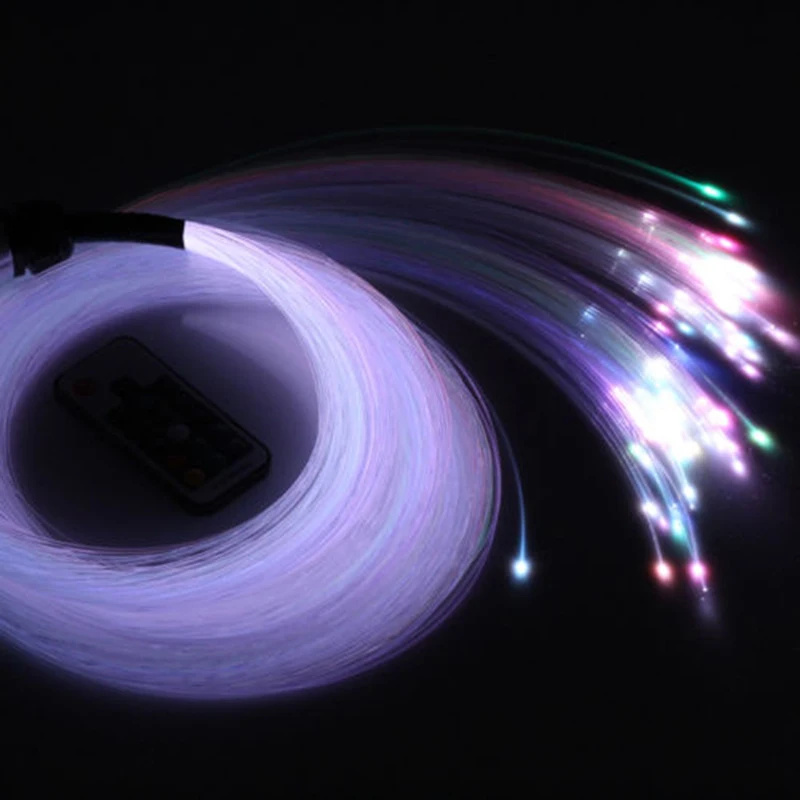 

Car DC12V 50-60HZ 7W 12 Light Color RGB LED Fiber Optic Star Ceiling Kit Light