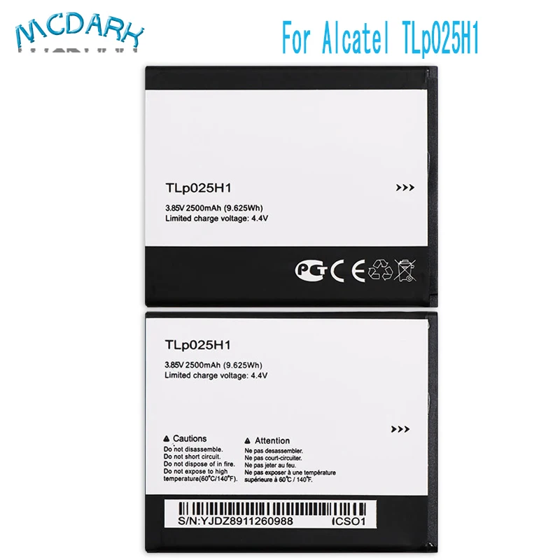 Аккумулятор Mcdark TLp025H1 для Alcatel OneTouch OT-5051X OT-5051D Pop 4 (2500) TLp025H7 5 0 мАч | Мобильные