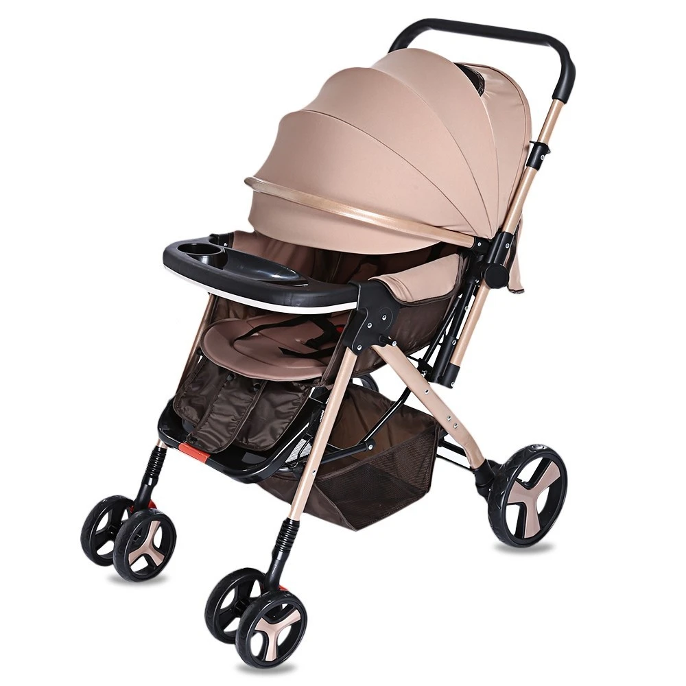 Poussette Bebe Pliante Poids Leger Deux Faces Enfant Bebe Chariot Avec Systeme De Frein Roulettes Universelles Avec Panier De Rangement Poussettes Aliexpress