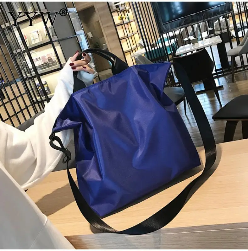 Синяя оксфордская Шампань Большая вместительная длинная сумка через плечо сумка для покупок пляжная сумка с верхней ручкой дизайнерские сумки Шампань