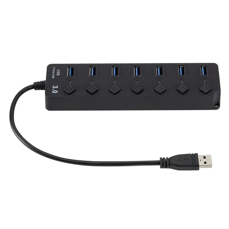 Мульти функция usb хаб 3 0 высокое Скорость 7 Порты и разъёмы USB концентратор