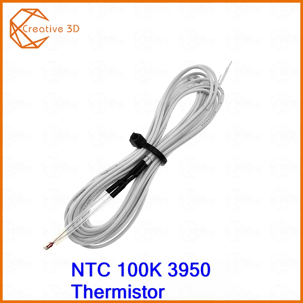 

3d parts 100K ohm 3950 Thermistors with cable for 3D Printer Reprap Mend 3950 with Cable ntc thermistor 3d print part