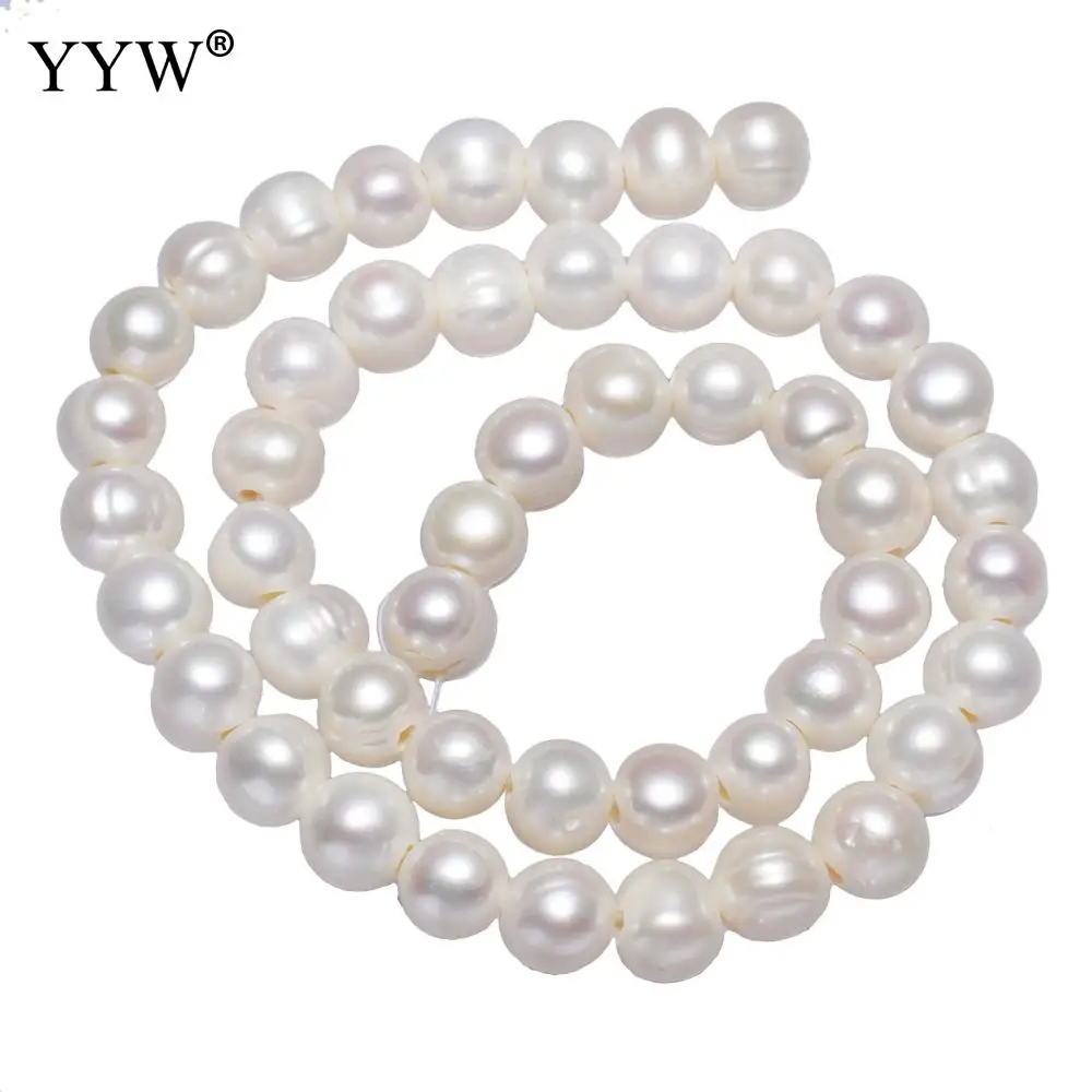 

Cultured Potato Freshwater Pearl Beads 9-10mm Hole Approx 2mm Sold By Strand