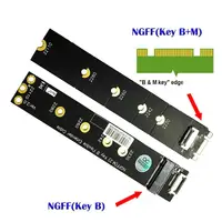 sata כבל כרטיס Riser PCI-E x1 כדי NGFF M.2 מפתח B SATA Base PCI Express SSD מתאם כרטיס Riser Extender כבל 2230/242/2260/2280 M2 SSD (3)