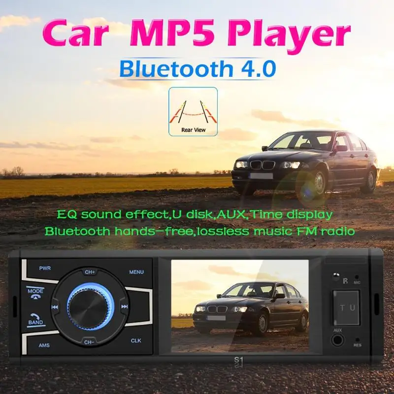 

SWM S1 In Dash Multimedia Receiver Head Unit Bluetooth Car Stereo FM Radio USB AUX with Remote Control Vehicle Electronics nEW
