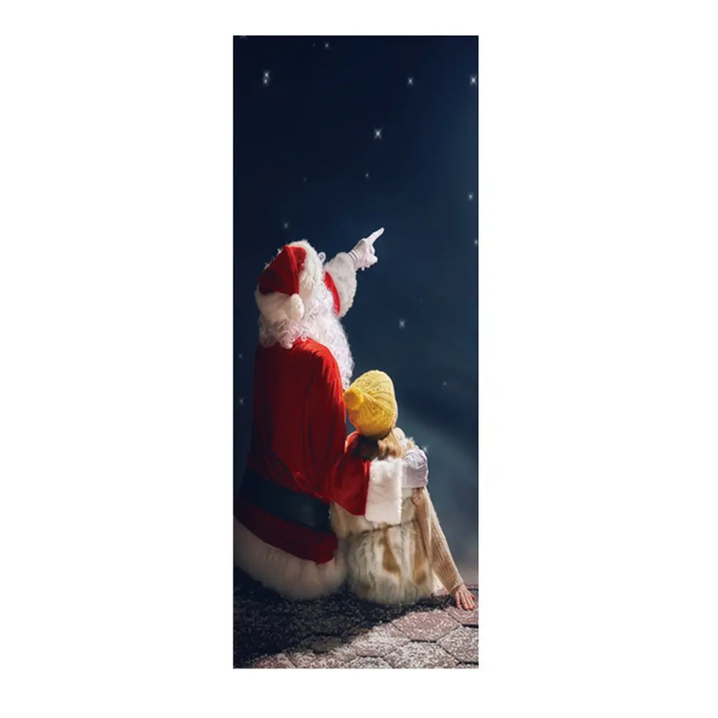 

Christmas Self-Adhesive Vinyl 3D Door Wallpaper Stickers for Door Decals MT136