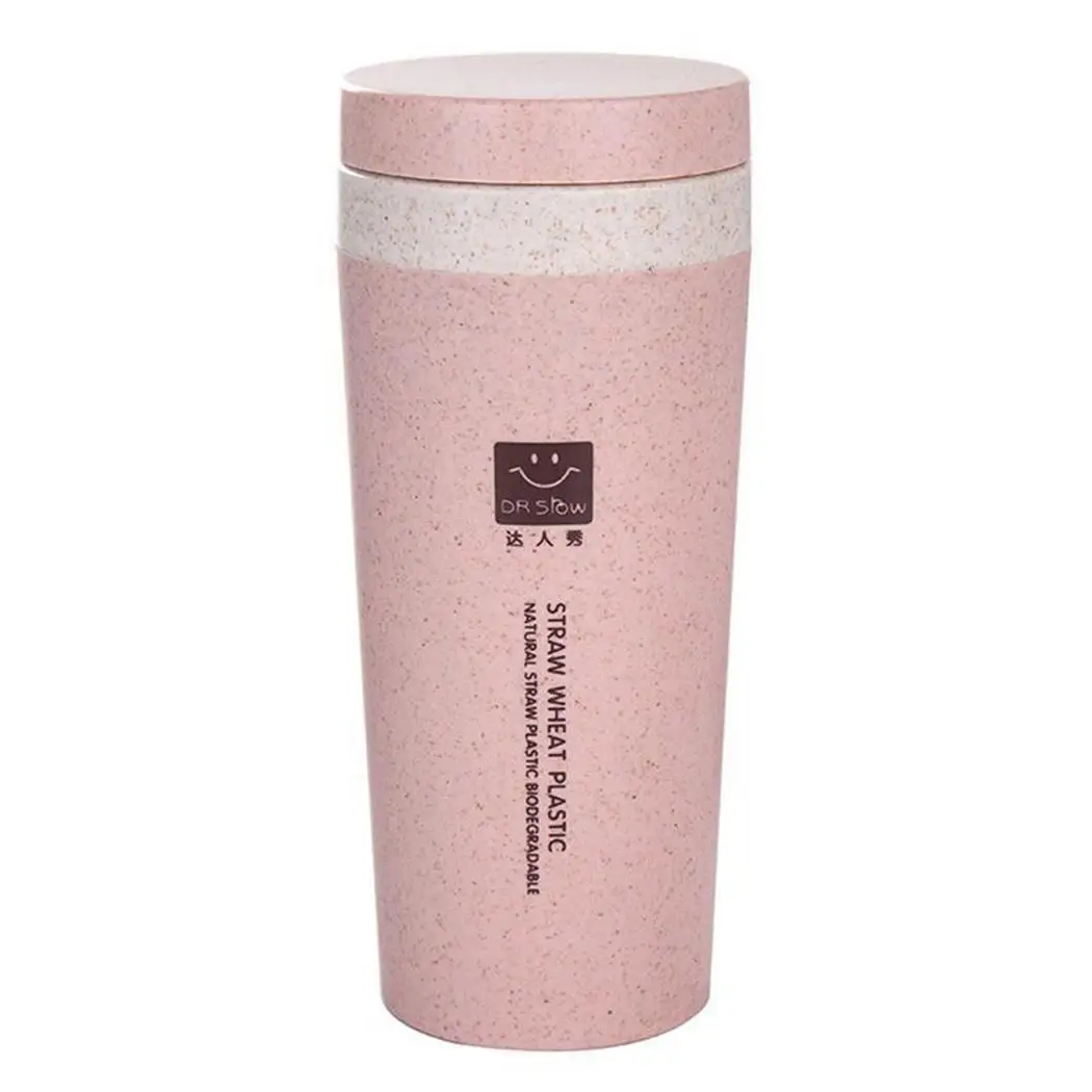

Water Bottles Solid Thermos Cup Fashion Side Rope Wheat With Straw Office Outdoor School 300mL Travel Water Bottle Hours 152g