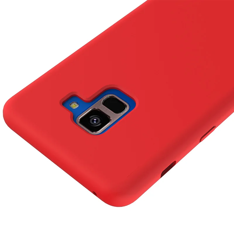 Жидкий силиконовый чехол для samsung Galaxy A8 Plus 2018 A530F A730F мягкий гелевый резиновый