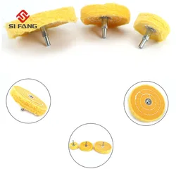 Tampon de polissage pour tissu métallique 2/3/4 pouces, 3 pièces, tampon de roue d'ébavurage pour outil rotatif, tige 6mm 