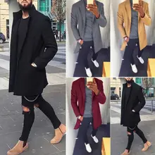 Зимнее мужское шерстяное пальто модная куртка Пальто Верхняя одежда Пальто Куртка с длинными рукавами мужская повседневная шерстяная куртка Открытый Размер M-3XL