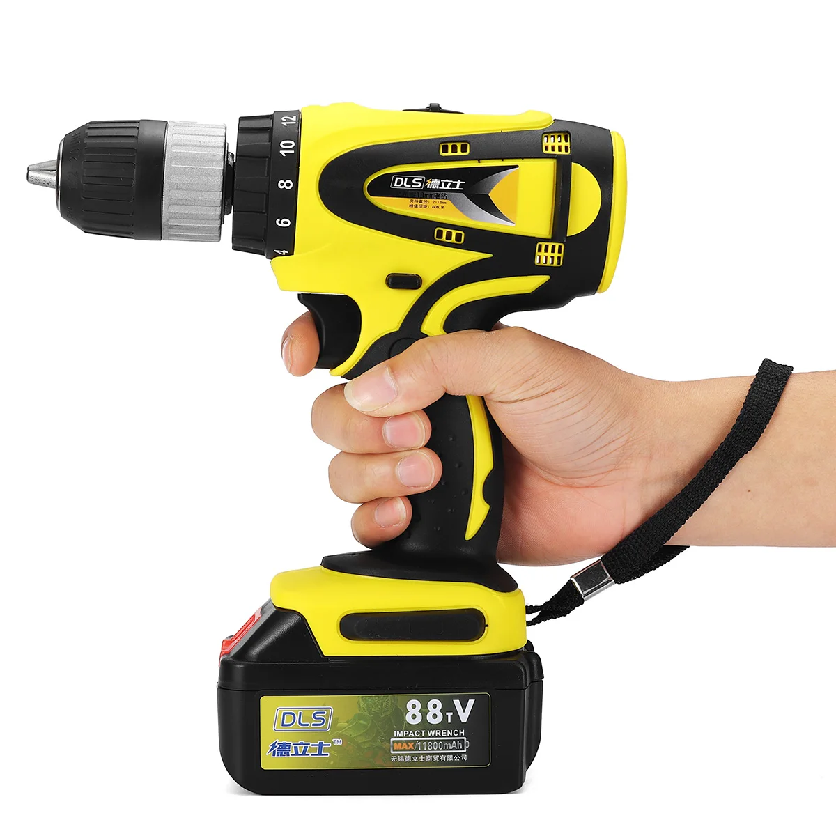 

2-Speed Electric Screwdriver Cordless Drill Power Tool Rechargeable 2X Li-ion Batteries 60NM W/ Drill Bits Accessories LED Light