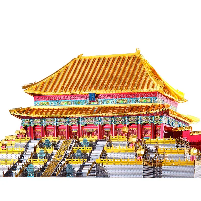 

Piececool 3D Metal Puzzle Toy DIY Ancient China Building Forbidden City Palace Model Home Decoaration Collection Toys For Kids
