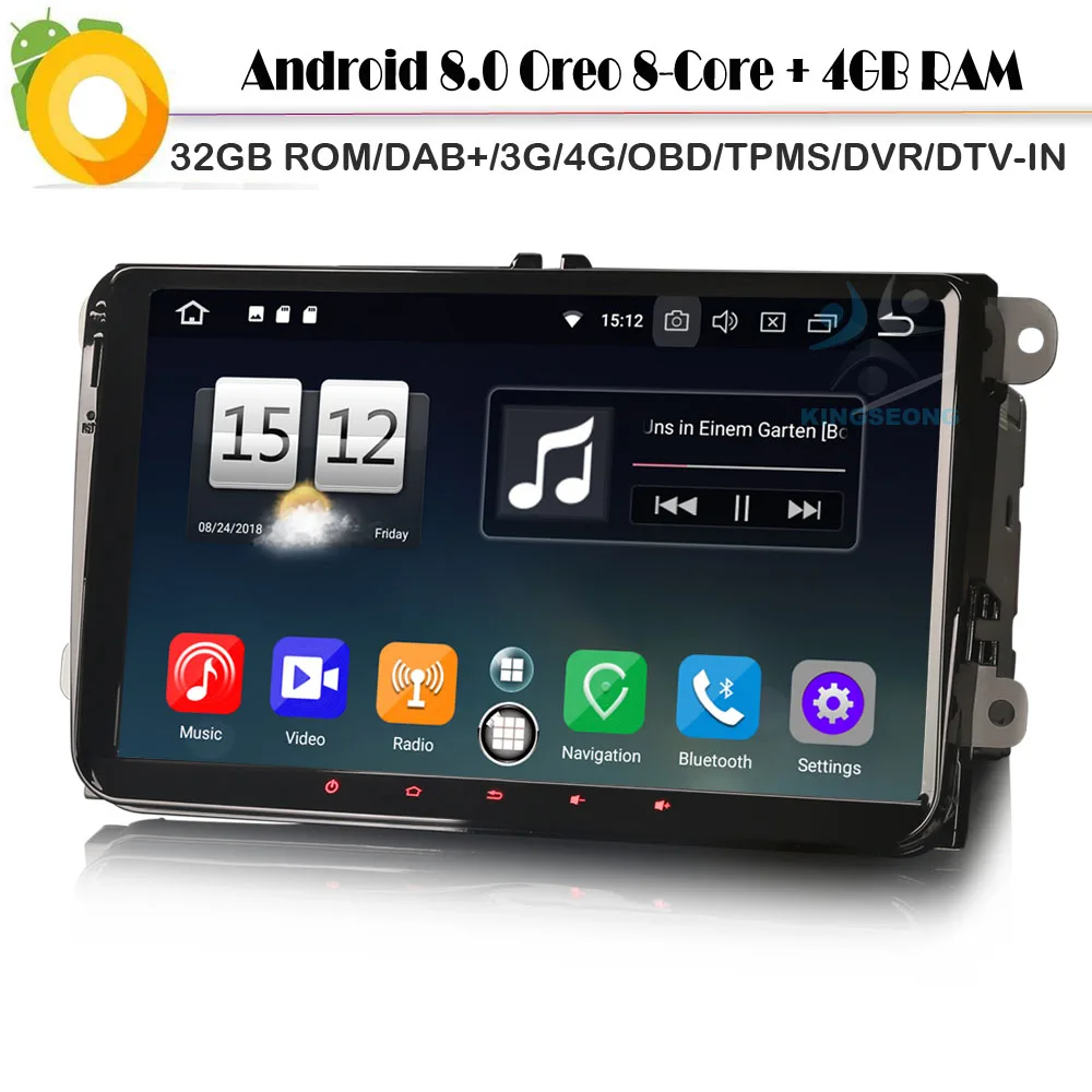 Best 9"Android 8.0 Autoradio Car stereo DAB+WiFi Radio BT OBD NAVI Car Multimedia Player For SKODA Fabia Octavia Roomster Superb Yeti 0