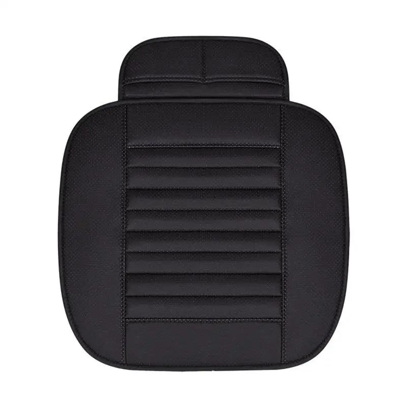 

Universal Auto Seat Cover Cushion with PU Leather Bamboo Charcoal Comfortable Fitting Car Seat Protector Black