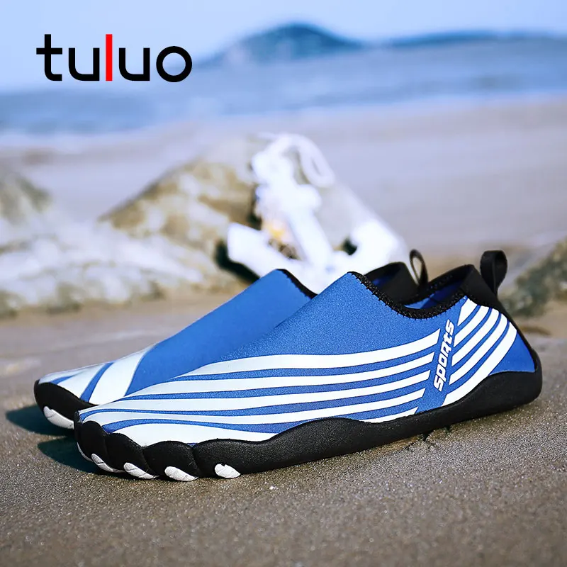 

TULUO High Quality Men Women Water Shoes Summer Barefoot Breathable Non Slip Beach Diving Swimming Sneakers Sports Unisex