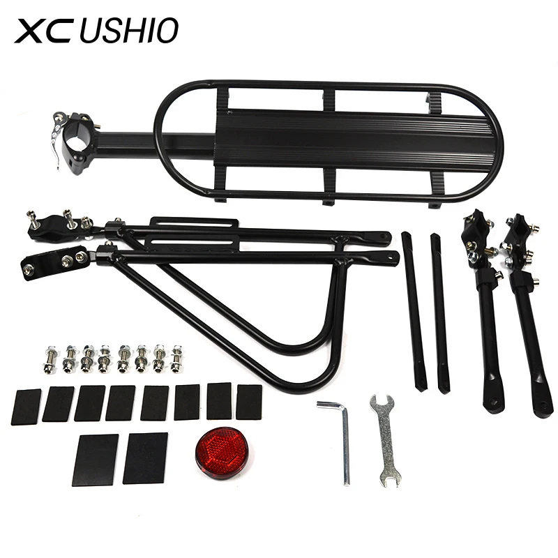 

High Strength Bicycle Rear Cargo Racks Aluminium Alloy Quick Release Mountain Bike Road Bikes Rear Rack Black Luggage Carrier