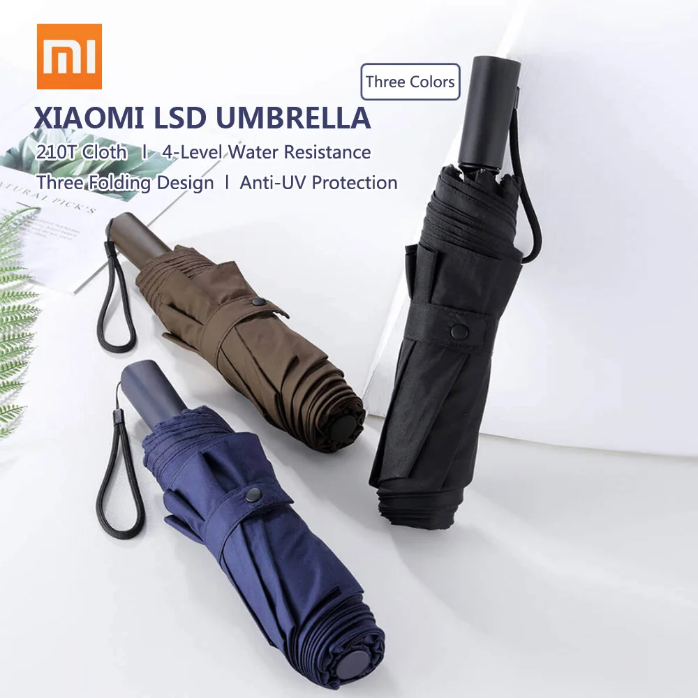 

Xiaomi LSD Umbrella Water Repellent Level 4 UV Sunscreen Is Strong and Wind Resistant Three Colors Mijia Umbrella Smart Home