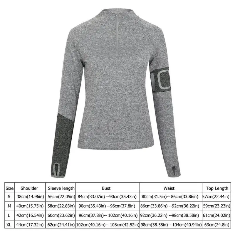 Womens Long Sleeve Fitness Gym Pullover Top Women's Fitness Apparel