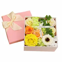 Моделирование Гвоздика маленькая квадратная коробочка мыло с цветочным ароматом Рождество День матери Отзывы покупателей подарок