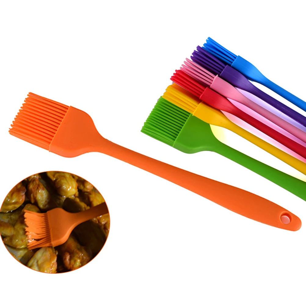 

4PCS Heat Resistant Silicone Brush Oil Sauce Cream Brush for Barbecue BBQ Meat Cakes Pastries