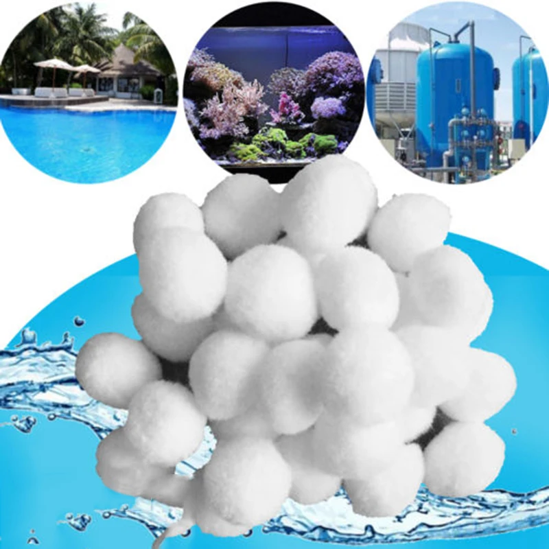 

50pcs High density cotton Filter Balls Capacity Pool Filter Balls Water Treatment Reusable Renewable Eco Friendly
