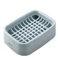 1 шт. двухслойный держатель для мыла аксессуары для ванной комнаты формы для мыльницы губка мыльница с желобками для слива воды Чехол коробка с сливом# EO