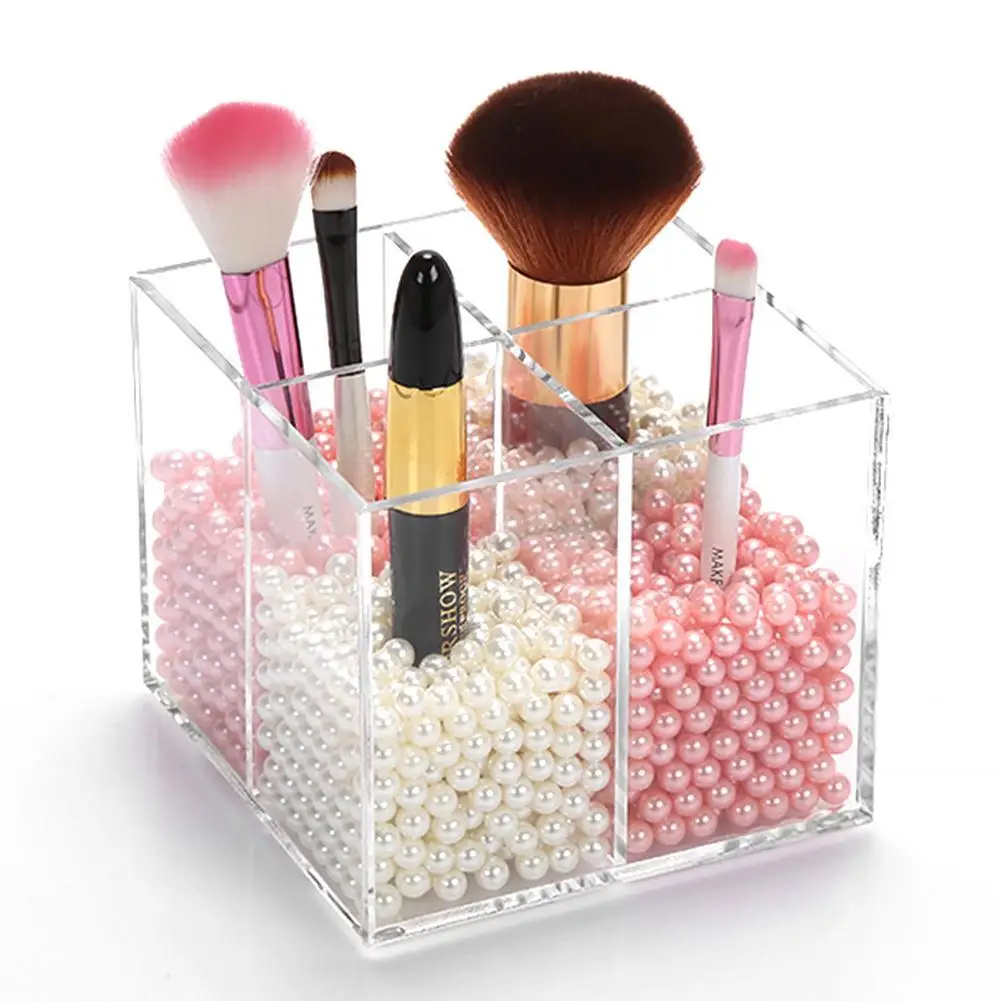 

Acrylic Makeup Organizer Cosmetic Brush Storage Box Case Jewelry Display Holder Makeup Brush Classification Box Decoration