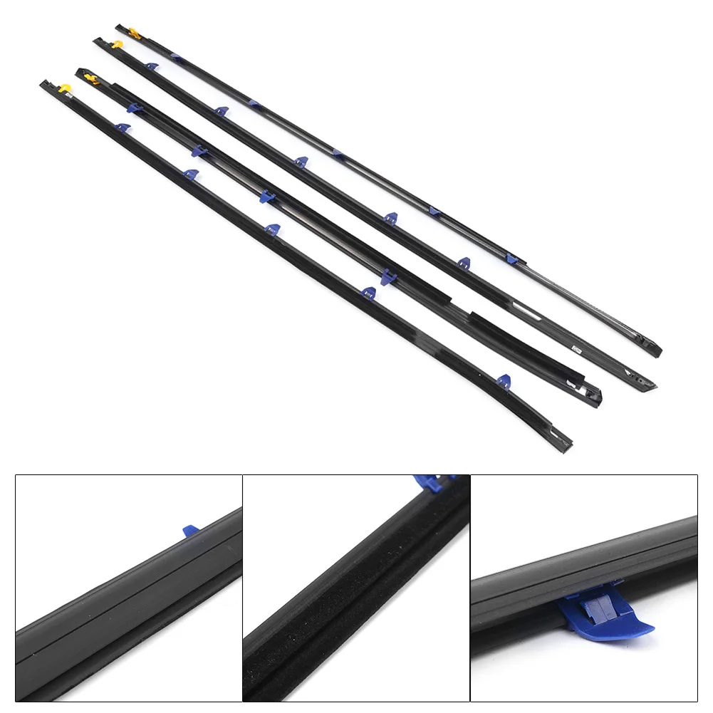 

4PCS Window Moulding Weatherstrip Weather Strip Trim Belt Wind Rain Deflector for Honda Accord 1998 1999 2000 2001 2002