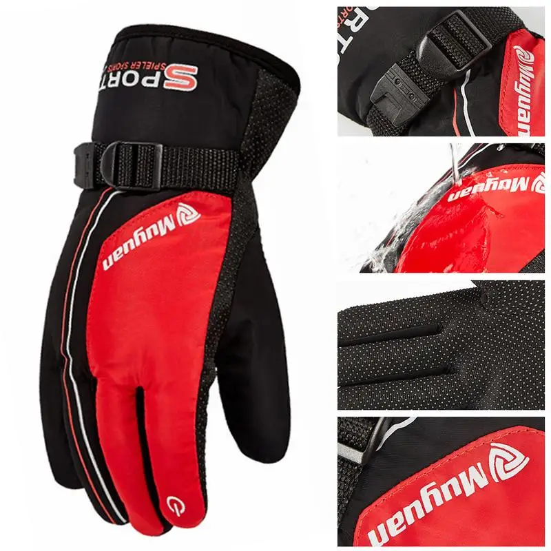 

Men Winter Warm Gloves Thickened Plus Velvet Windproof Warm Outdoor Sports Cycling Ski Gloves