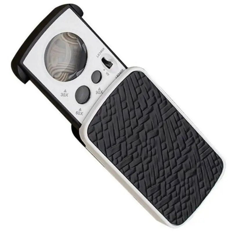 

Adeeing 30X 60X 90X Pockets Magnifying Magnifier Jeweler Eye Glass Loupe Loop with LED Light