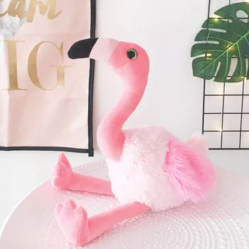 

45cm cute flamingo doll princess powder animal doll flamingo soft plush toy