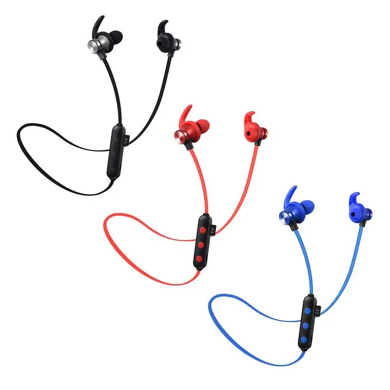 

Bluetooth Sports Headphones Waterproof Sweatproof Wireless Stereo Sound With SD TF Card Slot Built-in Magnet To Prevent Loss
