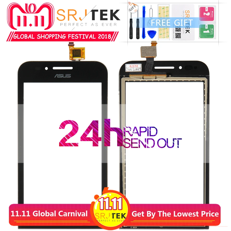 

Srjtek Screen For ASUS ZenFone Go mini ZC451TG Touch Z00SD Screen Digitizer Sensor Outer Glass For ASUS ZC451TG ZC 451TG 4.5''