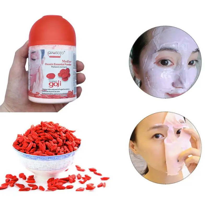 

Medlar Ossein Essential Power Goji Mask Powder Cleansing Skin Peeling Off Aged Horniness Eliminating Toxin Anti-wrinkle Powder 4