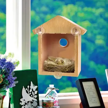 

Bird Cage Feeder Exquisite Outdoor Bird Nest Feeder With Suction Cup Innovative DIY Creative Bird Nest Cage Feeder House New