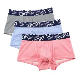 Boxeadores de los Hombres Ropa Interior Sexy Mediados de Cintura 3 Unids / Lote Transpirable Homme Cueca Calzones de Impresión a Cuadros Hombres Bragas U Bombeo Boxeador Cortos Boxeadores de los Hombres Ropa Interior Sexy Mediados de Cintura 3 Unids / Lote Transpirable Homme Cueca Calzones de Impresión a Cuadros Hombres Bragas U Bombeo Boxeador Cortos