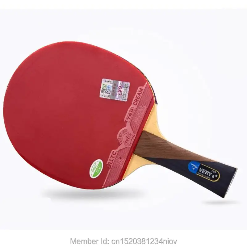 الأصلي 729 النهائي مضرب جدا-6 هجوم سريع مع حلقة تنس طاولة مضرب بينغ بونغ مضرب البثور في لكلا الجانب