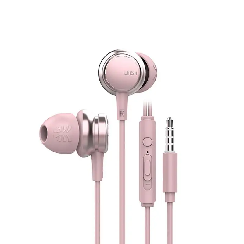 

Portable Earphones Subwoofer E-sports Game Wired Noise Reduction Dynamic Subwoofer Music Metal Earbuds With Mic Hands-free Calls