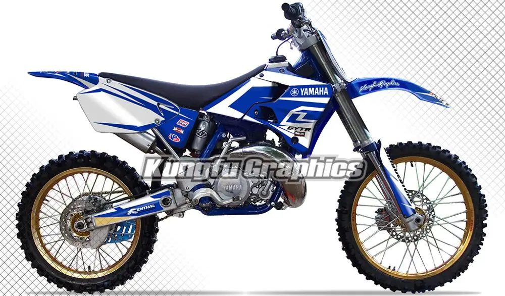 KUNGFU графические стикеры мотокросса на заказ MX наклейки виниловый Набор для Yamaha YZ