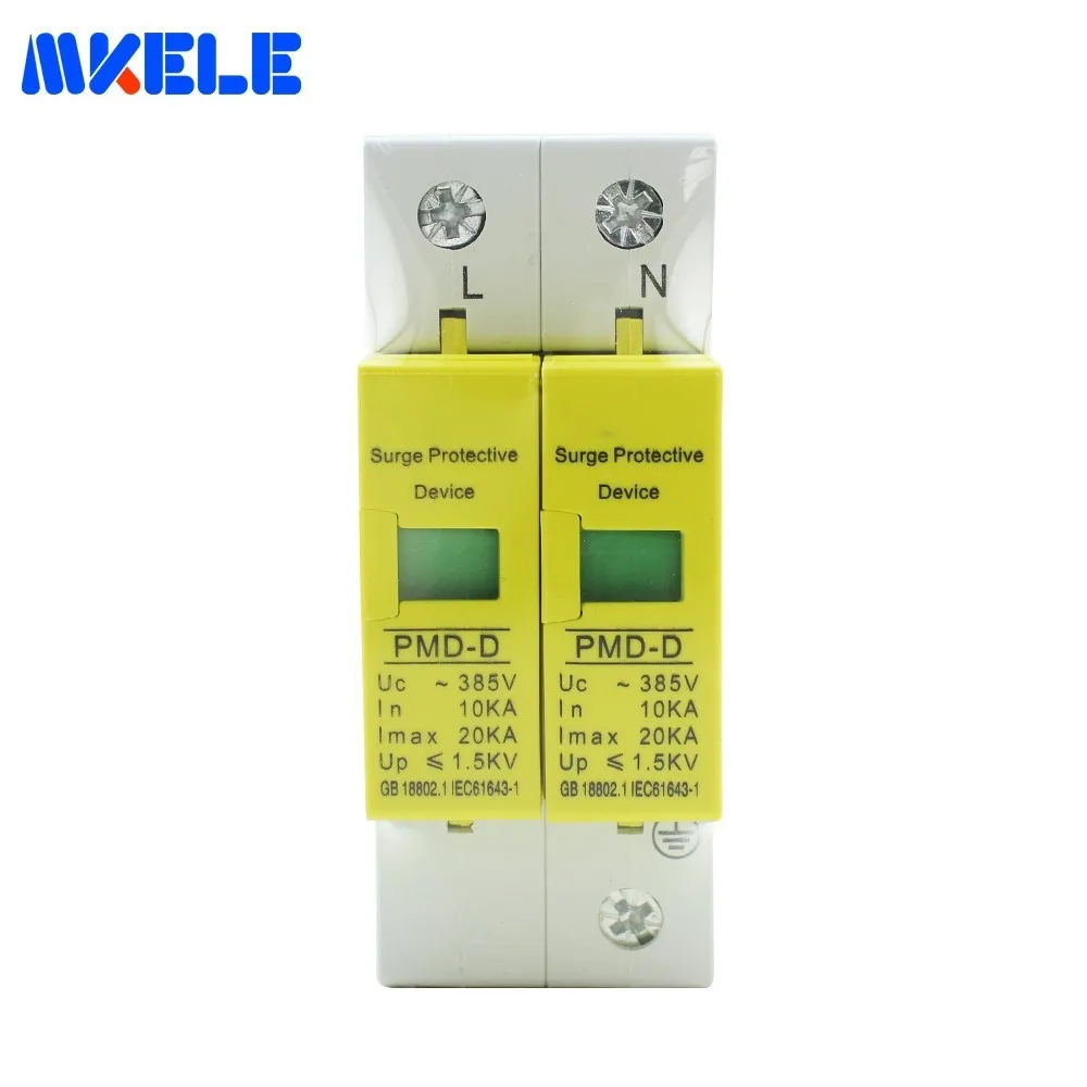

SPD 1P+N 10KA~20KA 385VAC Mini House Surge Protector For Lightning Protection Protective Low-voltage Arrester Device