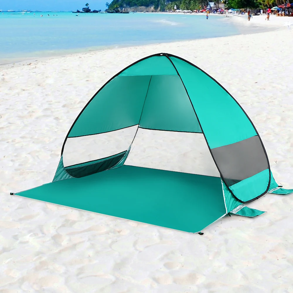 

1-2 People Automatic Pop Up Beach Tent Cabana Portable UPF 50+ Sun Shelter Camping Fishing Hiking Canopy Outdoor Tent Awning