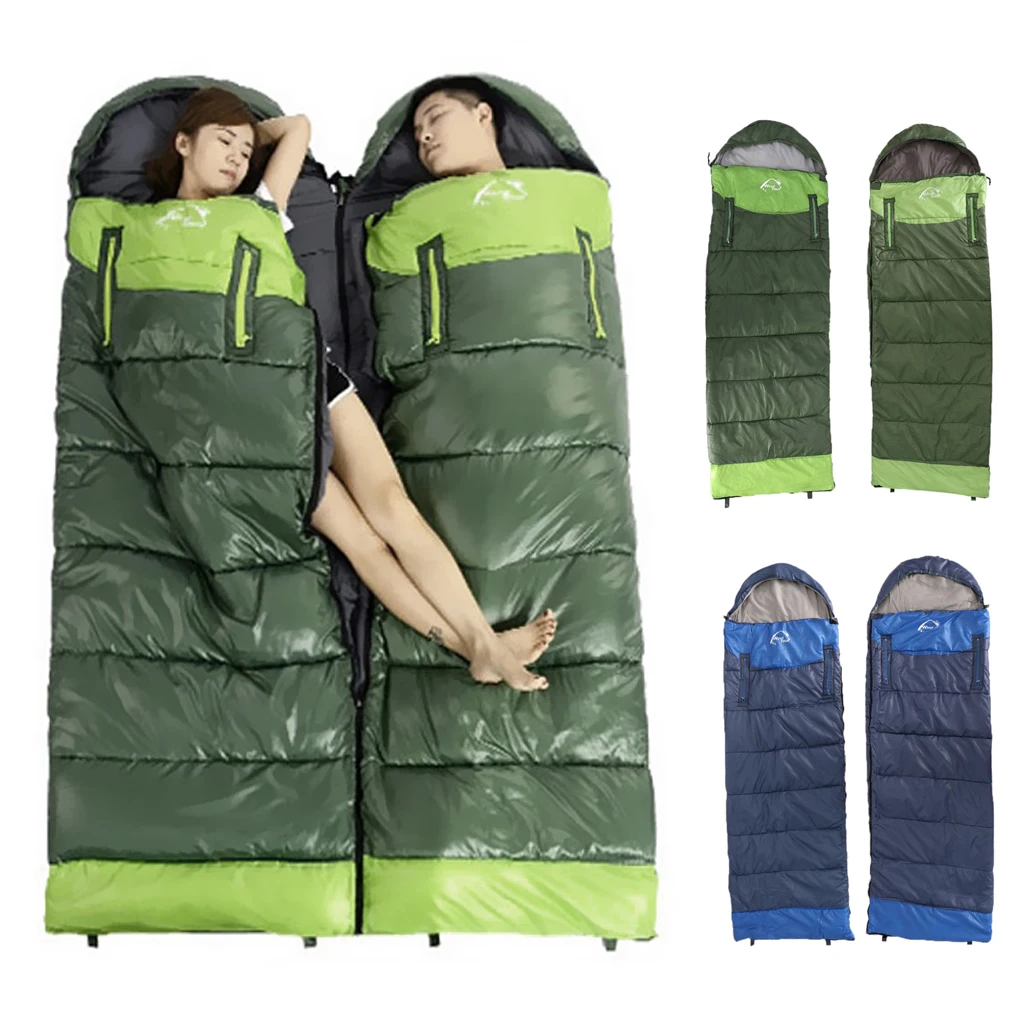 

190x75cm Envelope Sleeping Bag Adult Camping Outdoor Ultralight Sleeping Gear Splicing Travel Beach Winter Spring Autumn