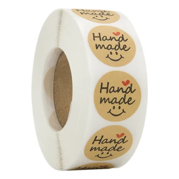 

500Pcs Thank You Stickers Scrapbooking Wedding Stickers Adhesive Sticker Kraft Round Labels