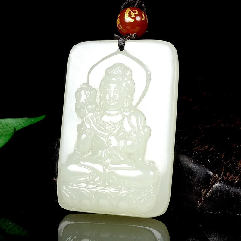 

2019 Buda Popsocket Natural Pendant At The End Of Year Xinjiang Genuine Hotan Zodiac Horse Guardian God To Bodhisattva Hanging