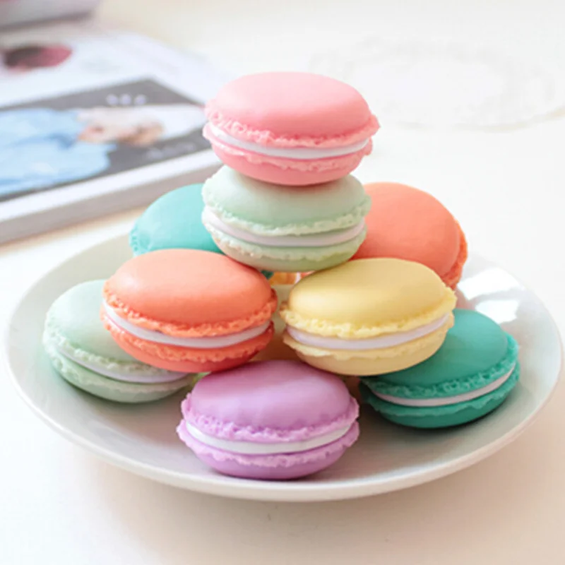 

Portable Cute Candy Color Macarons Storage Box Jewelry Earring Outing Boxes Organizer Colorful Mini Pill Case Coin Container