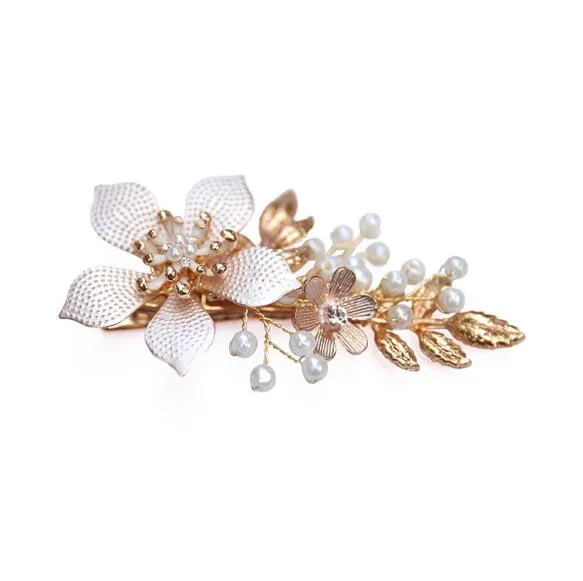 

engagement jewelry hair pins crown hairpins simulated pearl wedding accessories bridal rhinestone party beach flower headpieces